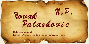 Novak Palasković vizit kartica